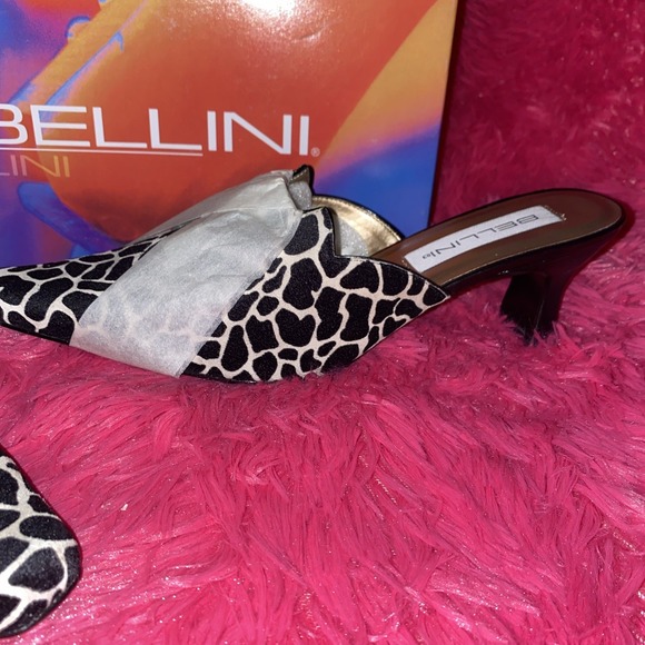 Bellini Womens Kitten Heel Giraffe Animal Print Pumps Size 10 Pointy Toe - Picture 3 of 6